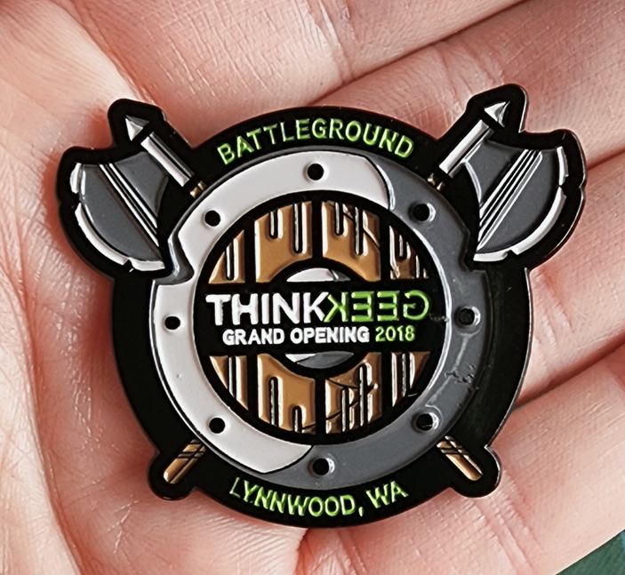 ThinkGeek2018 Grand Opening Lynnwood Enamel Pin Sample